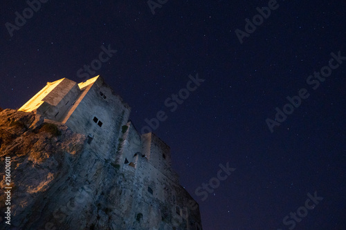 Roseto Capo Spulico by night, Federician Castle, Cosenza, Ionian Coast, Calabria photo