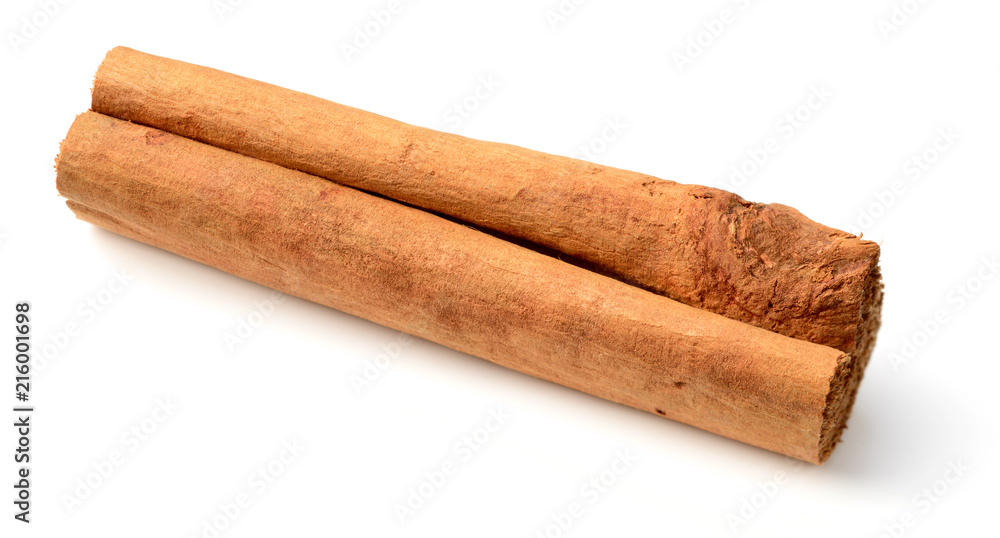 Ceylon cinnamon stick isolated on the white background Ceylon cinnamon stick isolated on the white background