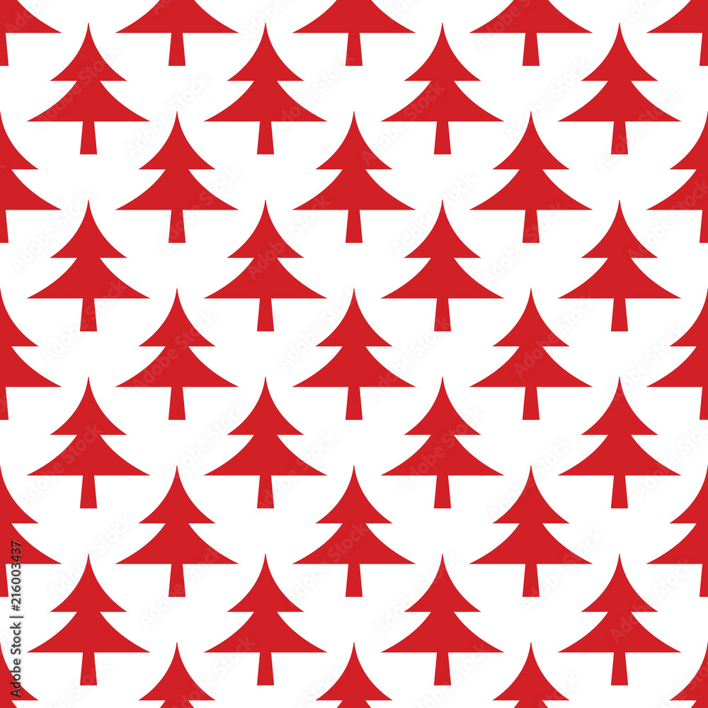 Christmas vector seamless pattern with new year tree Christmas vector seamless pattern with new year tree