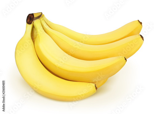 Bunch of bananas isolated on a white.