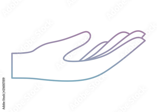 Hand asking isolated icon vector illustration design