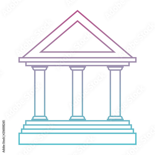 bank building isolated icon vector illustration design