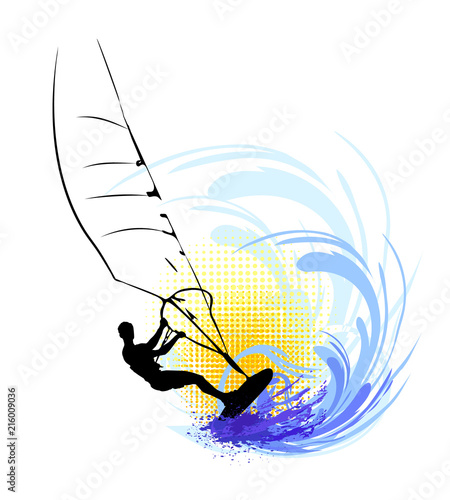Surfer on an ocean wave