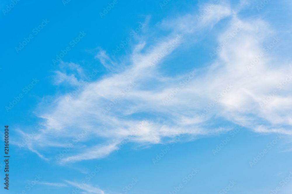 Fototapeta premium Beautiful cirrus clouds against the blue sky