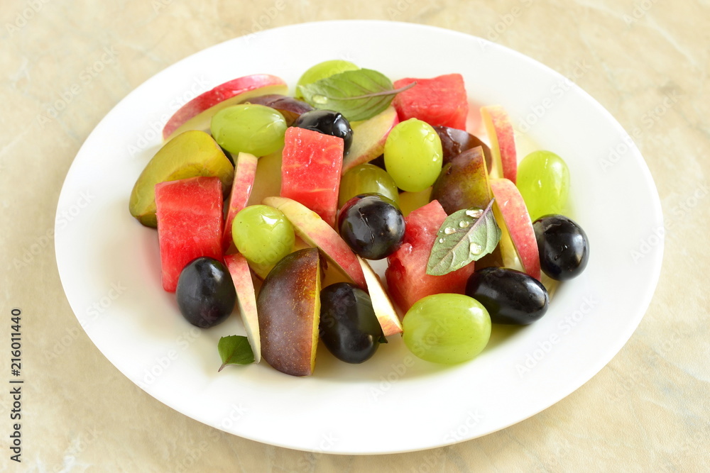 Fresh fruit salad, healthy eating concept