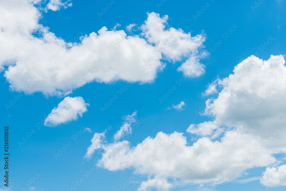 Beautiful cirrus clouds against the blue sky