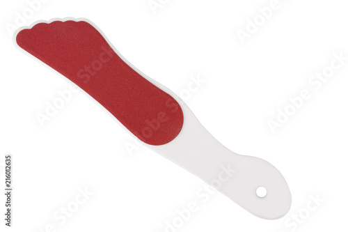 Plastic foot file isolated on white background