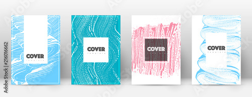 Cover page design template. Hipster brochure layout. Captivating trendy abstract cover page. Pink an