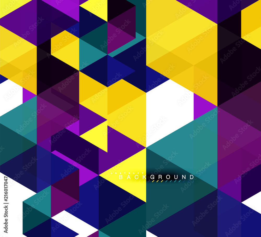 Multicolored triangles abstract background, mosaic tiles concept Multicolored triangles abstract background, mosaic tiles concept