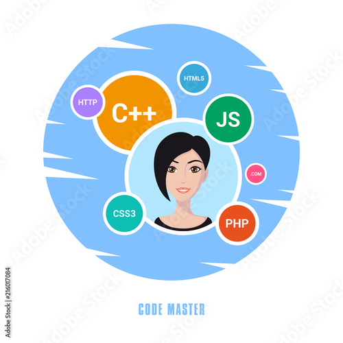 programmer woman character