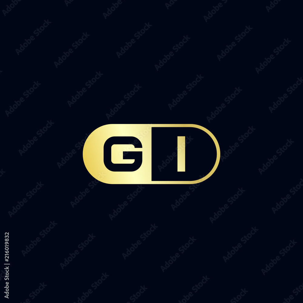 Initial Letter GI Logo Template Design Initial Letter GI Logo Template Design