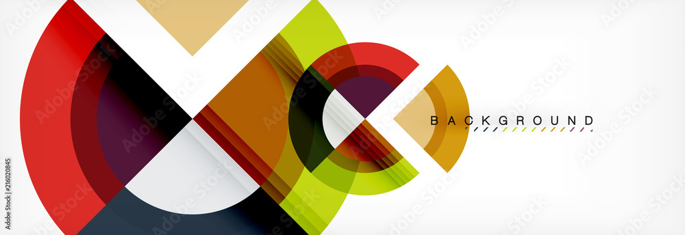 Obraz premium Vector circular geometric abstract background