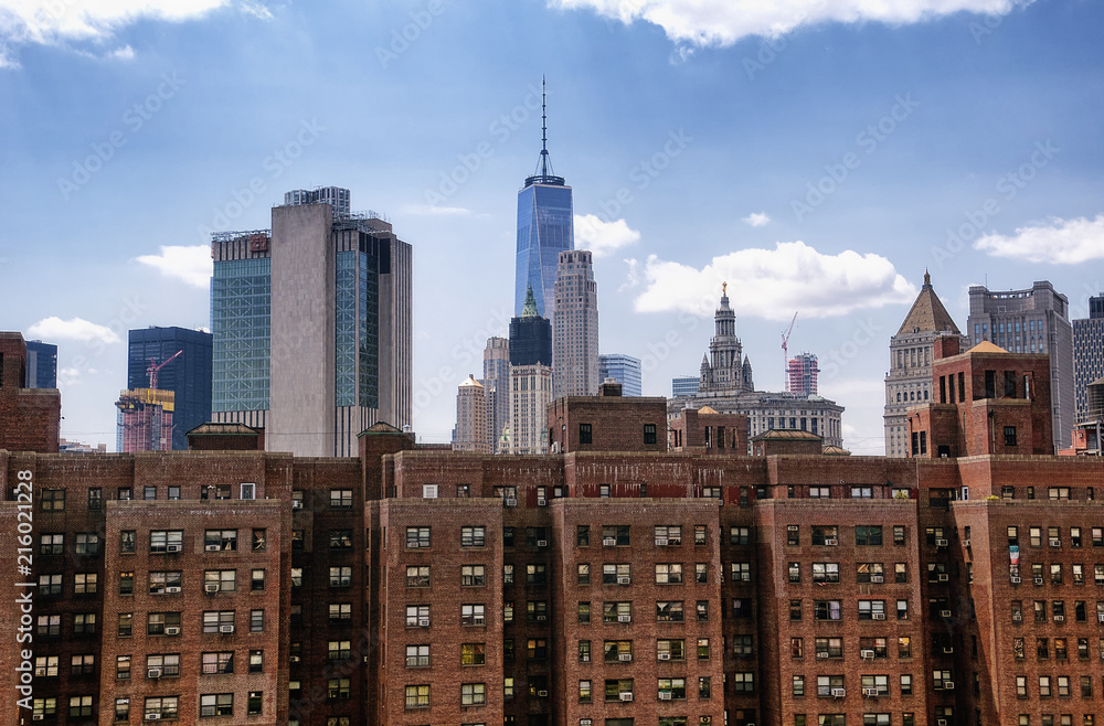 Fototapeta premium new york city apartment buildings
