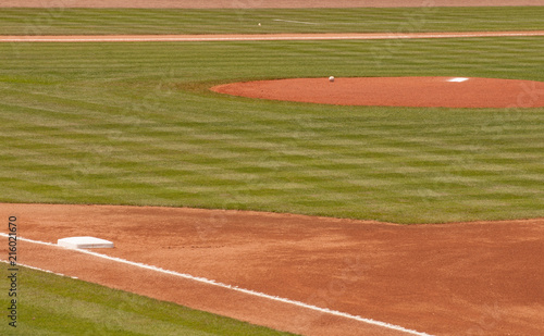 Empty baseball diamond