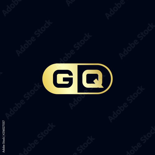 Initial Letter GQ Logo Template Design