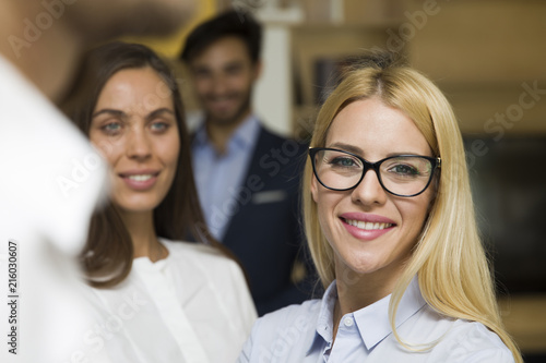 Portrait of young business people