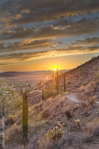Arizona Sunset and Hiking Trail