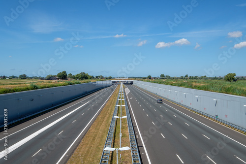 Modern deepered Highway A4, Delft-Schiedam, Netherlands