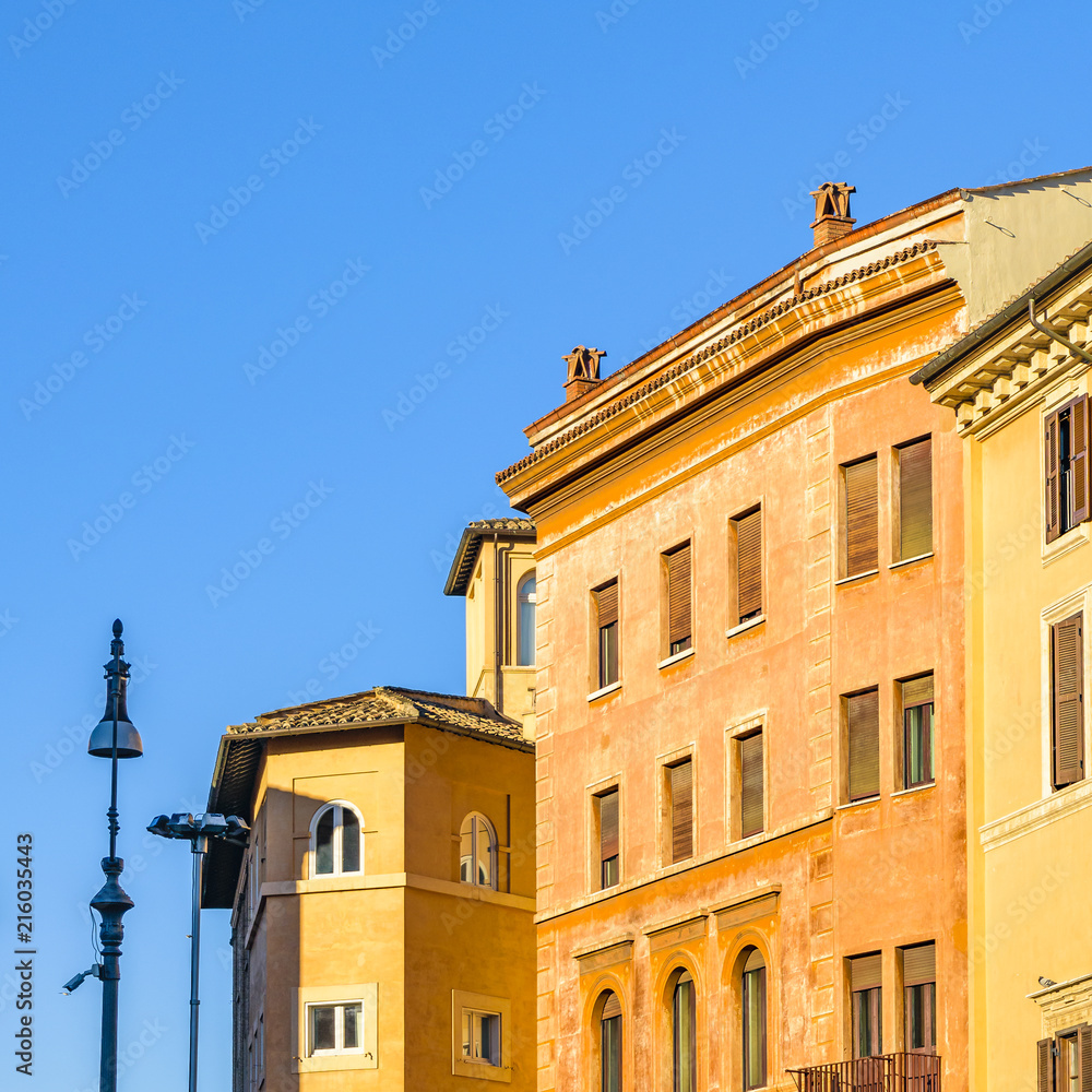 Historic Center Roman Home Buildings Facades