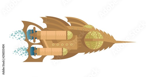 retro steampunk submarine