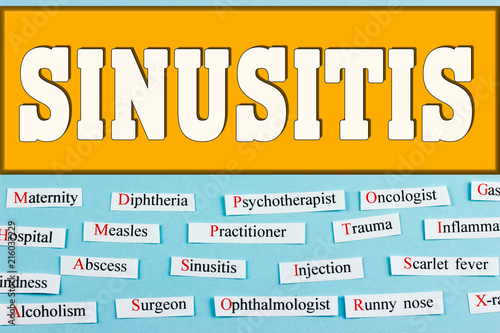 Sinusitis medical health care concept