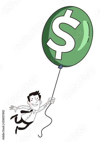 ejecutivo con goblo dolar