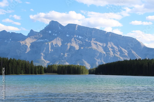 Mount Rundle From Two Jack Lake, Banff National Park, Alberta