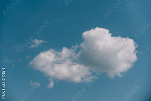 Cloud concept. Cloud in sky. White cloud in blue sky. Sleep on the cloud