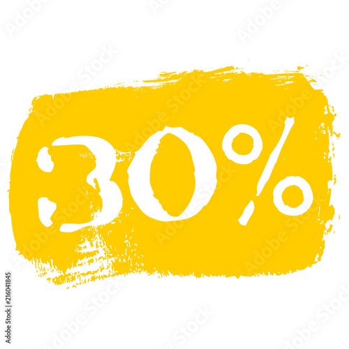 Stempel 30% gelb