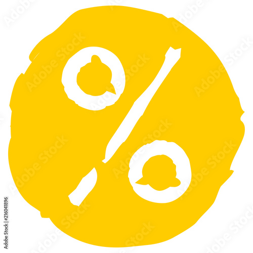 Stempel % gelb