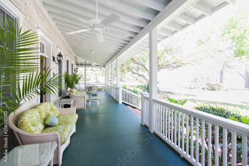 Porch with Green Floor