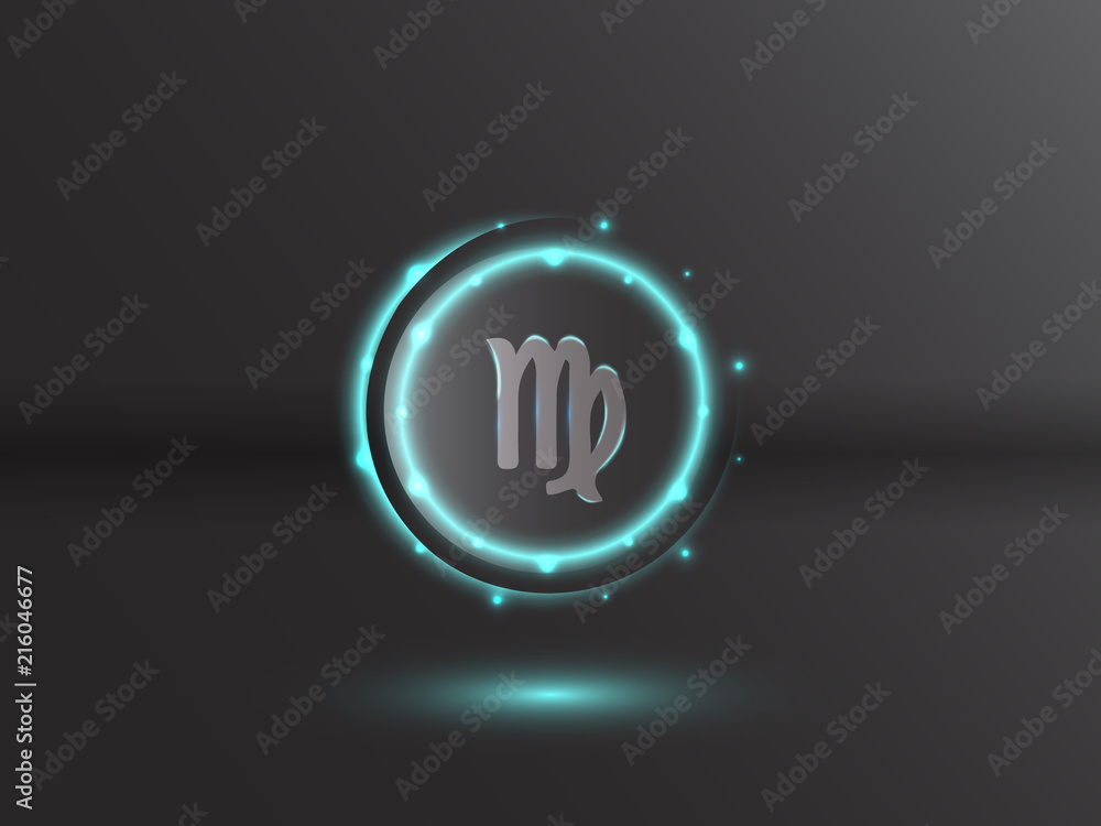 Glowing zodiac symbol Glowing zodiac symbol