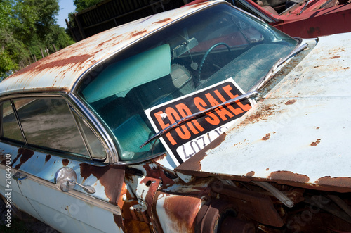 old rusty car for sale