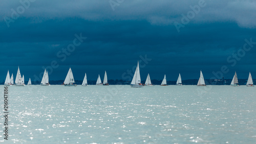 Photography Balaton storm sailing