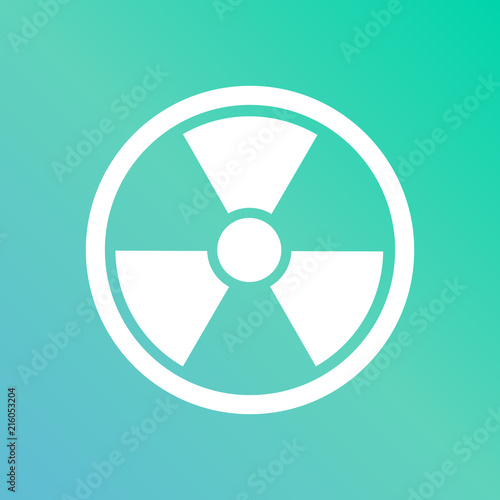Business icon green and blue radiation