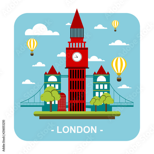 Colorful London ilustration