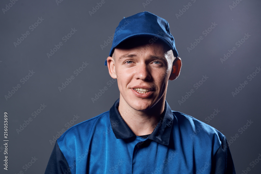 Fototapeta premium electrician in the shape of a portrait