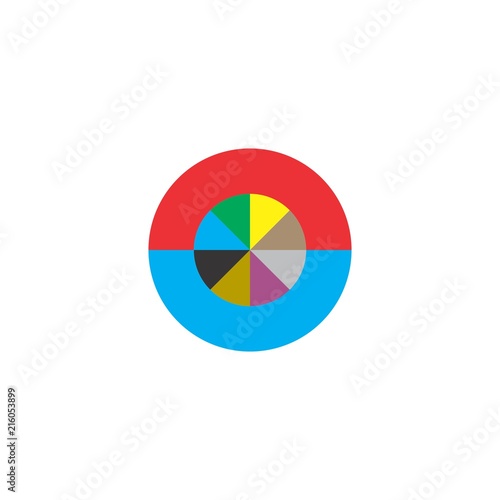 Circle with color palette logo Free Download Circle with color palette logo - GFXLoad