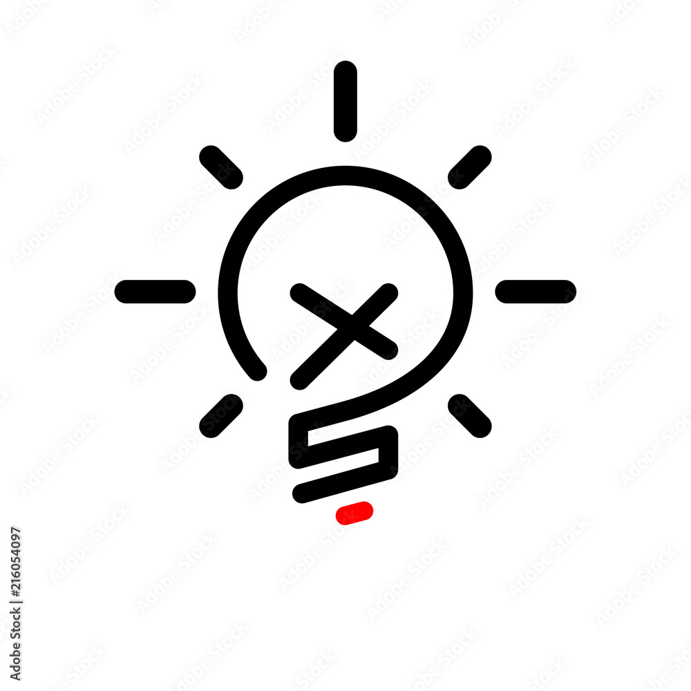 XS Initial Letter with creative bulb Logo vector element. Initial letter bulb Logo Template XS Initial Letter with creative bulb Logo vector element. Initial letter bulb Logo Template