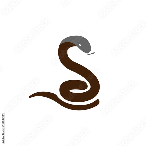 S Letter Snake logo icon vector template