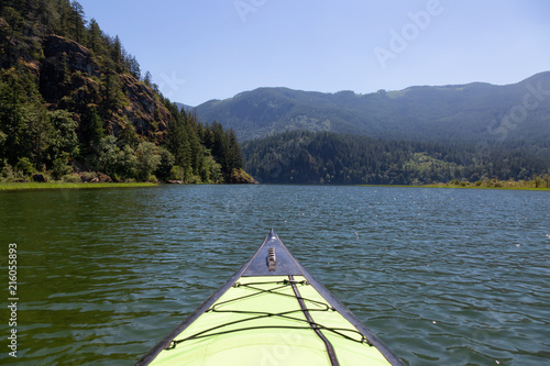 Kayaking in Harrison River during a beautiful and vibrant summer day. Located East of Vancouver, British Columbia, Canada. © edb3_16
