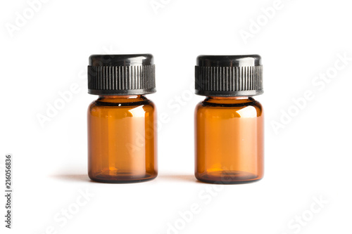 realistic ssential  oil brown bottle photo