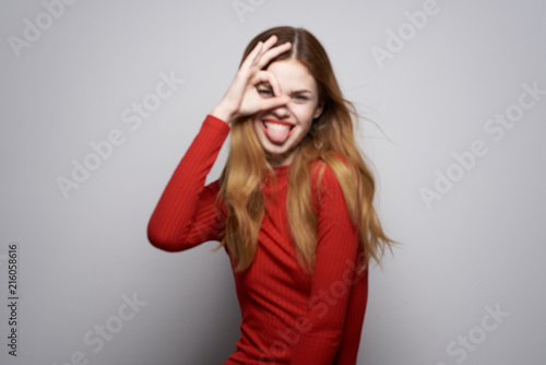 signs fingers emotions woman