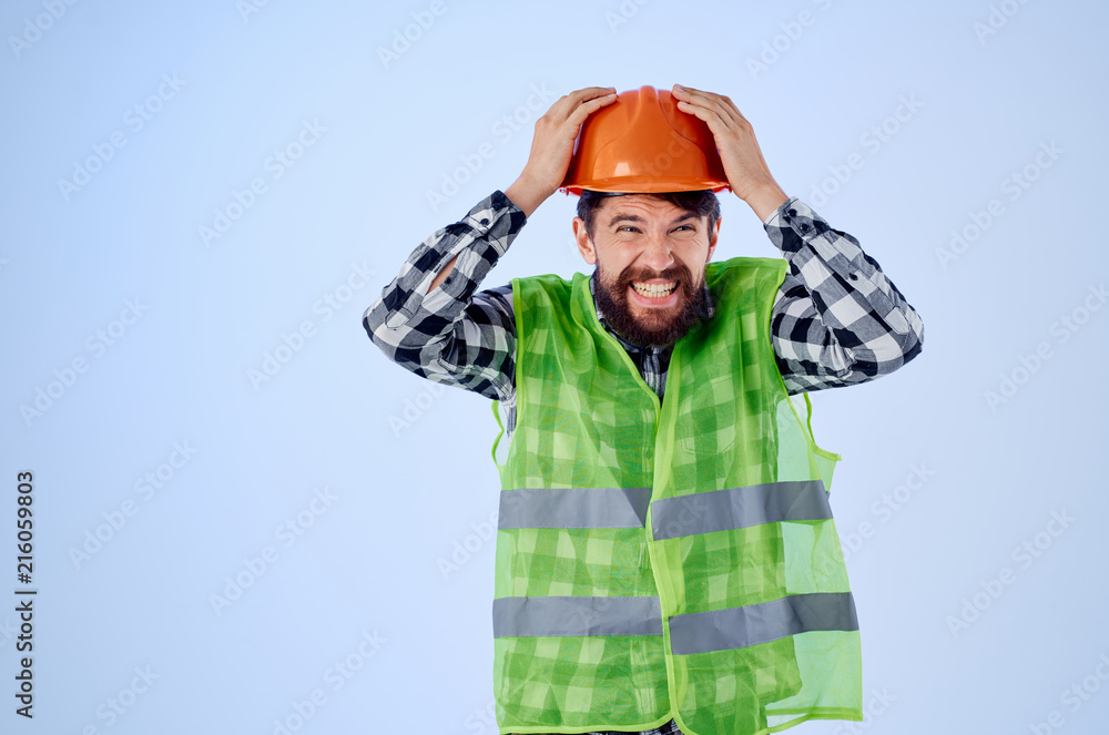 builder in orange helmet