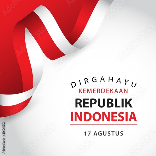Happy Indonesia Independent Day Vector Template Design Illustration
