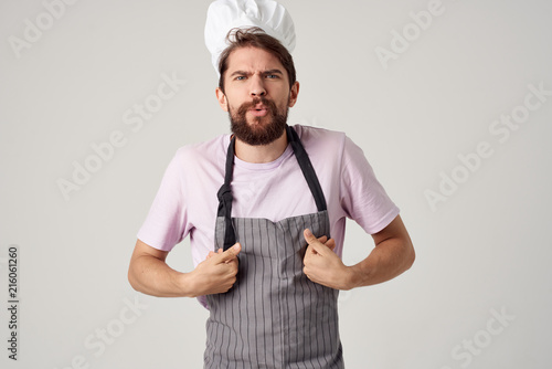 cook on a light background