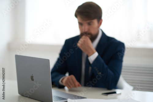 laptop office business man thinking © SHOTPRIME STUDIO