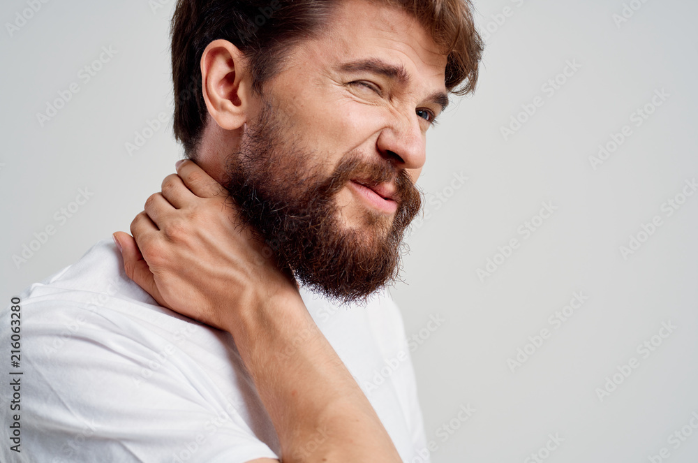 Obraz premium man neck pain