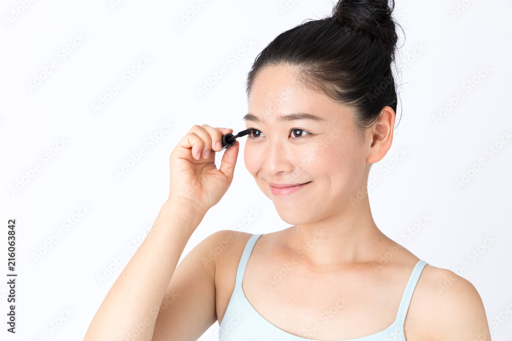 portrait of attractive asian woman beauty image on white background portrait of attractive asian woman beauty image on white background