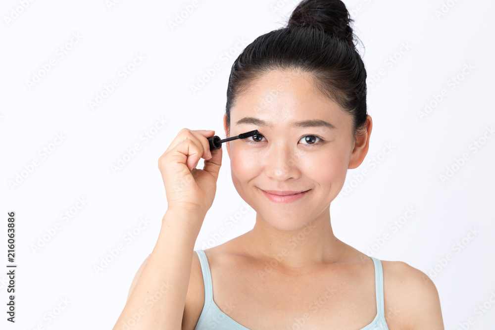 portrait of attractive asian woman beauty image on white background portrait of attractive asian woman beauty image on white background